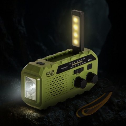 Adler Radio solarne z korbką ręczną