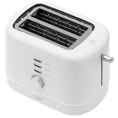 Adler Toster z rusztem do bułek | 7 poziomów opiekania | Funkcja rozmrażania i podgrzewania