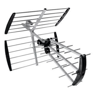 Antena kierunkowa DVB-T / DVB-T2, UHF, 29 elementów, 16 dB, wzmacniacz 24 dB, filtr LTE, karton DPM