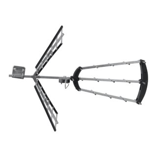 Antena kierunkowa DVB-T / DVB-T2, UHF, 29 elementów, 16 dB, wzmacniacz 24 dB, filtr LTE, karton DPM