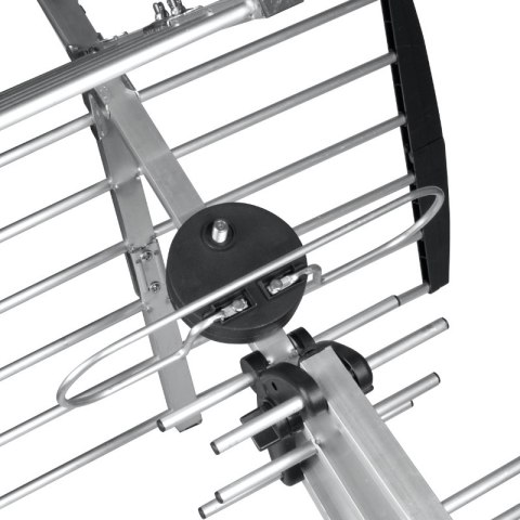 Antena kierunkowa DVB-T / DVB-T2, UHF, 38 elementów, 17 dB, wzmacniacz 24 dB, filtr LTE, karton DPM