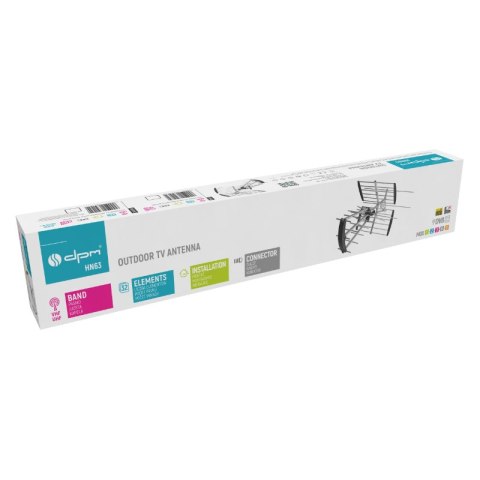 Antena kierunkowa DVB-T / DVB-T2, VHF/UHF, 32 elementy, 8/16 dB, symetryzator, filtr LTE, karton DPM