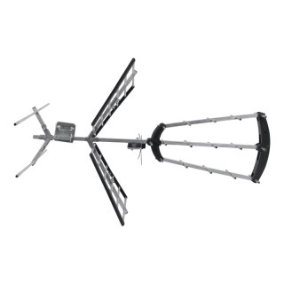Antena kierunkowa DVB-T / DVB-T2, VHF/UHF, 32 elementy, 8/16 dB, wzmacniacz 24 dB, filtr LTE, karton DPM
