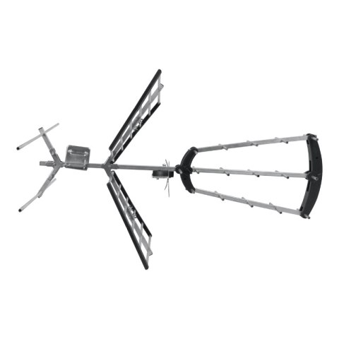 Antena kierunkowa DVB-T / DVB-T2, VHF/UHF, 32 elementy, 8/16 dB, wzmacniacz 24 dB, filtr LTE, karton DPM