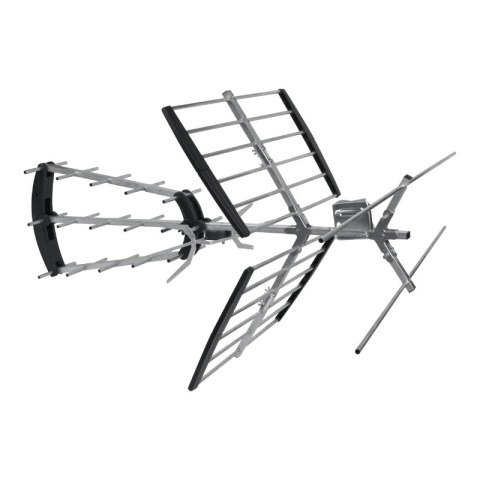 Antena kierunkowa DVB-T / DVB-T2, VHF/UHF, 32 elementy, 8/16 dB, wzmacniacz 24 dB, filtr LTE, karton DPM