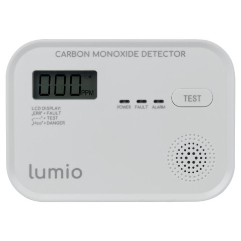 Czujnik czadu z wyświetlaczem, bateryjny, LUMIO