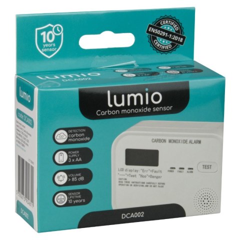 Czujnik czadu z wyświetlaczem, bateryjny, LUMIO