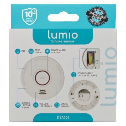 Czujnik dymu, autonomiczny, bateryjny, LUMIO