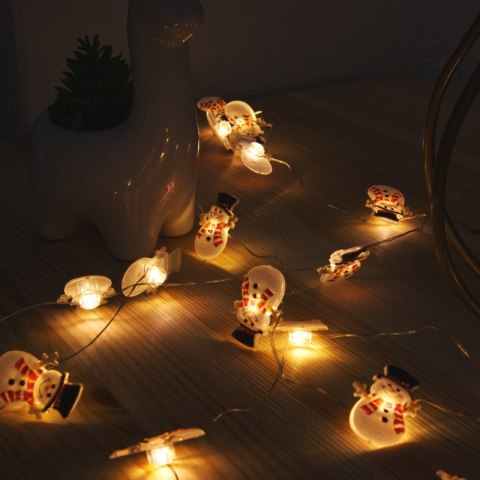 Girlanda LED, 20 x Bałwan, 2 x AAA, 2,2 m