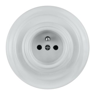 Gniazdo ceramiczne podtynkowe, VINTAGE, białe