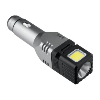 Ładowarka USB samochodowa z latarką LED/COB, 200 lm, 800 mAh, IP6X