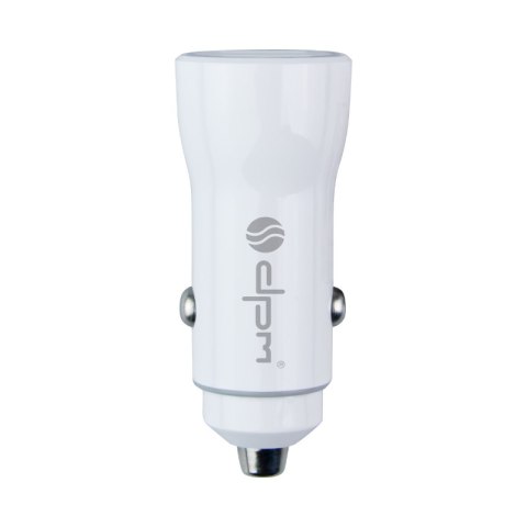 Ładowarka samochodowa 2 x USB, 2,1 A, biała DPM