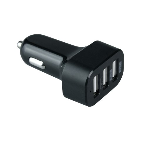 Ładowarka samochodowa 3 x USB, 5,2 A, czarna DPM