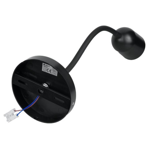 Lampka ścienna LED, 4 W, 320 lm, 4000 K, czarna DPM