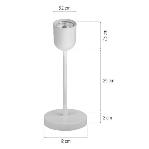 Lampka ścienna LED, 4 W, 420 lm, 4000 K, biała DPM