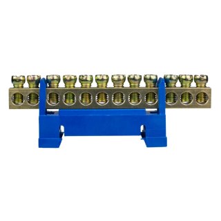 Listwa zaciskowa, mostek zerowy, 12-modułowa, 16 mm2, niebieska