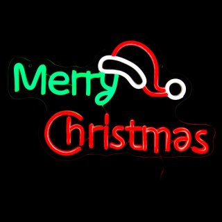 Neon LED "Merry Christmas", 40 x 24 cm