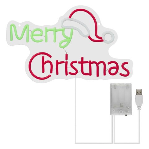 Neon LED "Merry Christmas", 40 x 24 cm