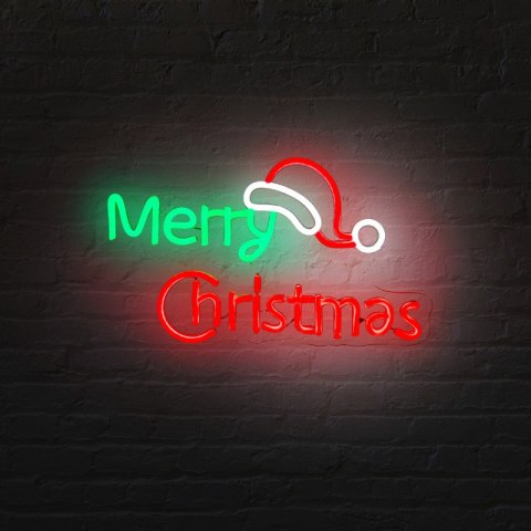 Neon LED "Merry Christmas", 40 x 24 cm