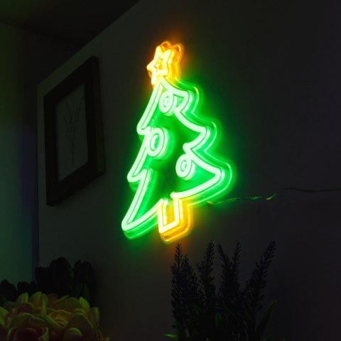 Neon LED "choinka", 22,5 x 28 cm