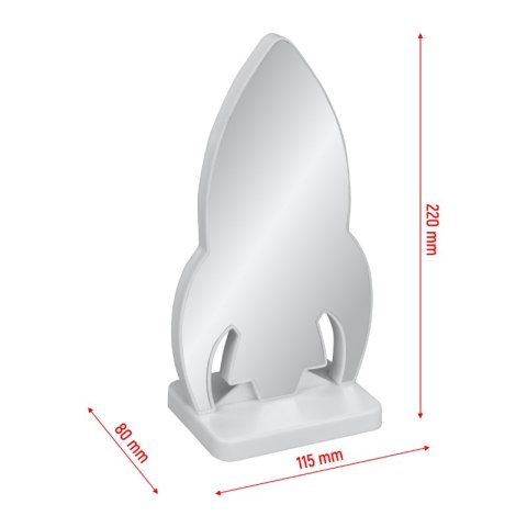 Neon LED "rakieta", biurkowy, 11,5 x 21 cm