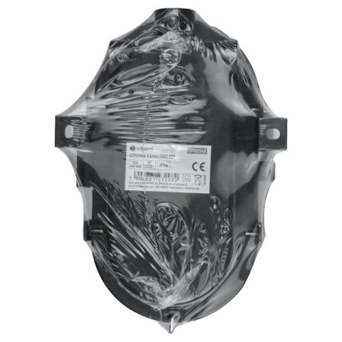 Oprawa kanałowa E27, IP44, metal, czarna
