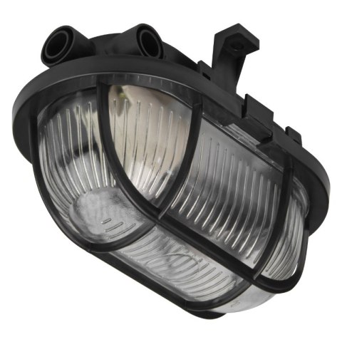Oprawa kanałowa E27, IP44, plastik, czarna