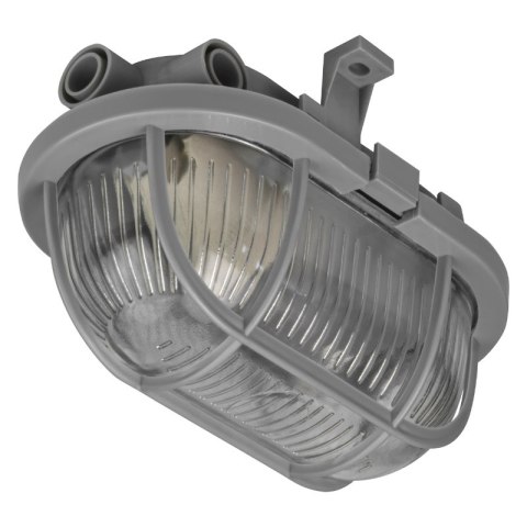 Oprawa kanałowa E27, IP44, plastik, szara
