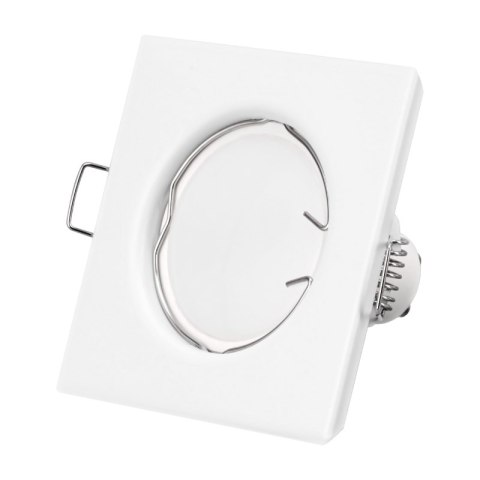 Oprawy sufitowe oczka, GU10, 3,5 W, 3000 K, kwadratowe, białe, 3 szt.