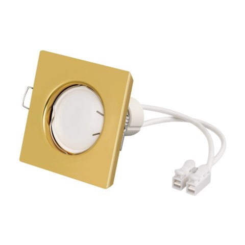 Oprawy sufitowe oczka, GU10, 3,5 W, 3000 K, kwadratowe, złote, 3 szt.