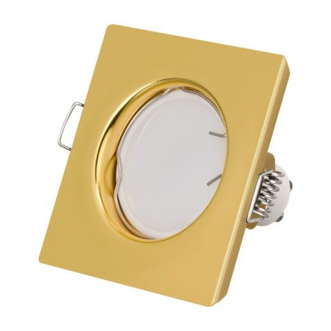 Oprawy sufitowe oczka, GU10, 3,5 W, 3000 K, kwadratowe, złote, 3 szt.