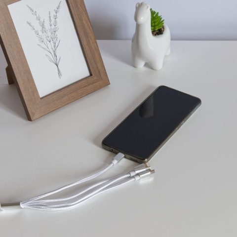 Przewód USB, 6 w 1, biały, 1,5 m