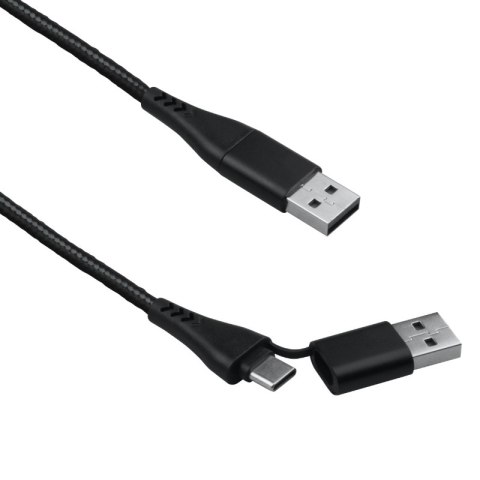Przewód USB, 6 w 1, czarny, 1,5 m