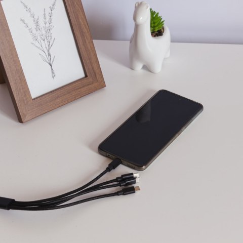 Przewód USB, 6 w 1, czarny, 1,5 m