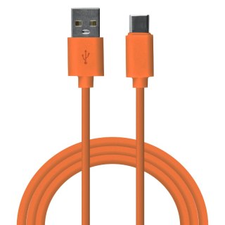 Przewód USB A - C, pomarańczowy, 1 m
