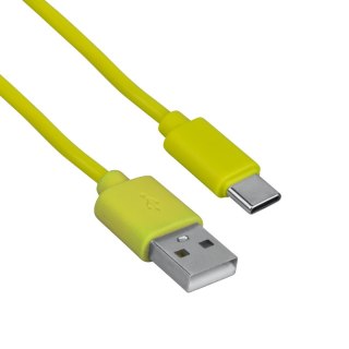 Przewód USB A - C, żółty, 1 m