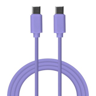 Przewód USB C - C, fioletowy, 1 m