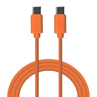 Przewód USB C - C, pomarańczowy, 1 m