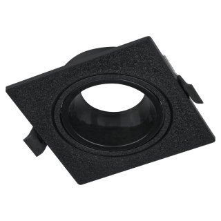 Ramka do oprawy GU10, regulowana, natynkowa, kwadratowa, czarna