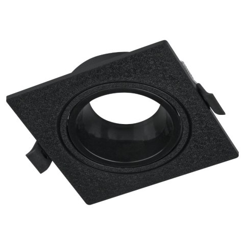 Ramka do oprawy GU10, regulowana, natynkowa, kwadratowa, czarna
