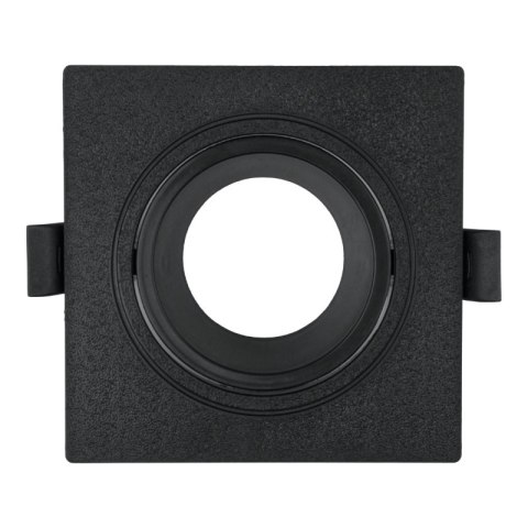 Ramka do oprawy GU10, regulowana, natynkowa, kwadratowa, czarna