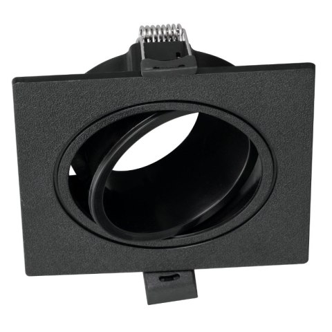 Ramka do oprawy GU10, regulowana, natynkowa, kwadratowa, czarna