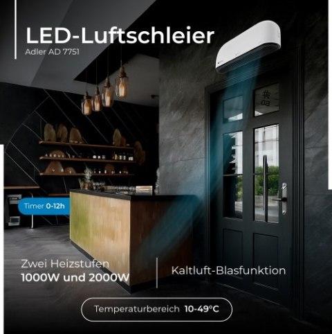 Adler Kurtyna powietrzna LED