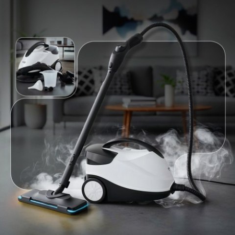 Adler Myjka parowa 4w1 | Mop parowy | Czyścik do tapicerki | Myjka do szyb |