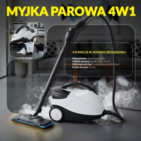 Adler Myjka parowa 4w1 | Mop parowy | Czyścik do tapicerki | Myjka do szyb |