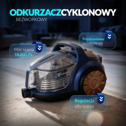 Adler Odkurzacz cyklonowy 3,5 L | Filtr HEPA 13 | 5 końcówek w zestawie