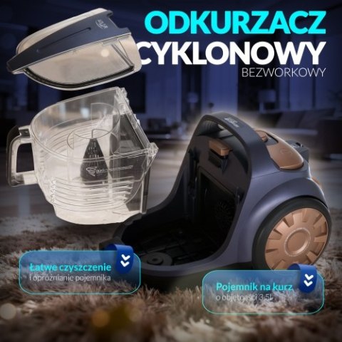 Adler Odkurzacz cyklonowy 3,5 L | Filtr HEPA 13 | 5 końcówek w zestawie
