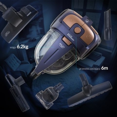 Adler Odkurzacz cyklonowy 3,5 L | Filtr HEPA 13 | 5 końcówek w zestawie