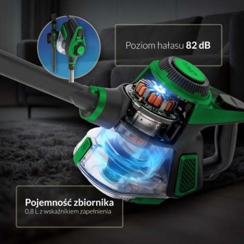 Adler Odkurzacz pionowy przewodowy z elektroszczotką LED | Siła ssania 15 000 Pa | Filtr HEPA 13