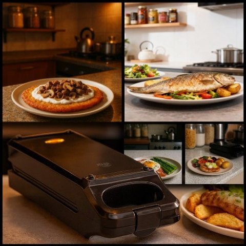 Adler Opiekacz wielofunkcyjny - opiekanie, pieczenie, grillowanie